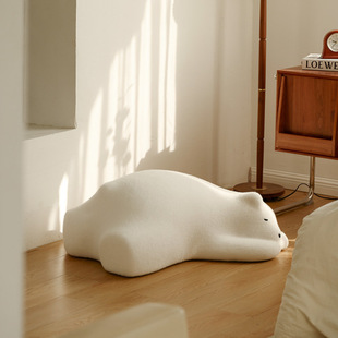 Lazy Sofa Lying Bear White Casual Sleeping Bear Small Sofa Animal Creative Children Polar Bear Sofa Chair