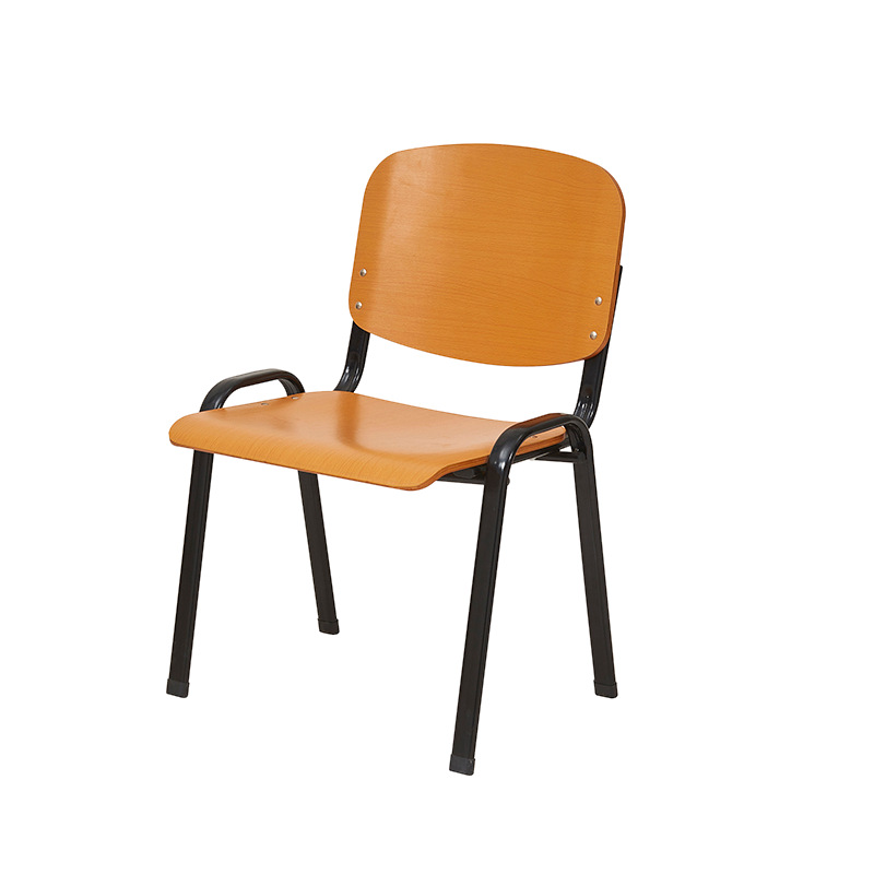 Silla de entrenamiento con tablero de escritura Noticias Silla de conferencia Silla de escritorio de madera de acero Silla de cuatro patas Silla de estudiante de madera contrachapada de múltiples capas image 7