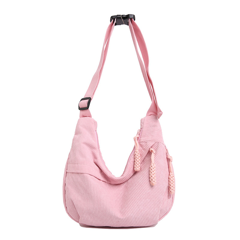 Bolsa de bolsillo de mujer bolso de viaje de gran capacidad 2024 nuevo invierno de terciopelo japonés bolso de hombro casual