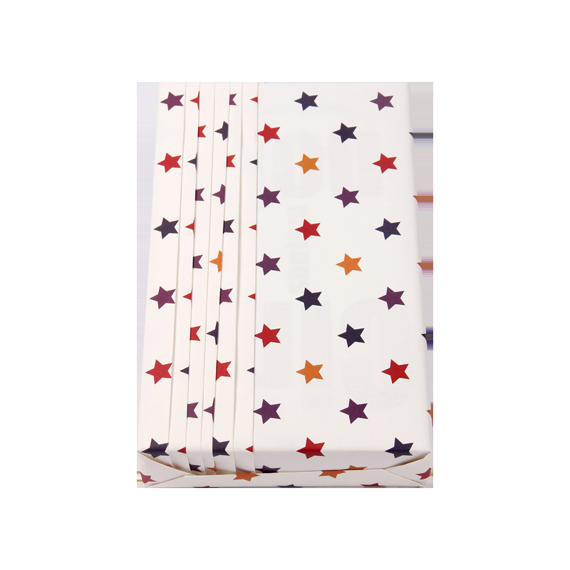 Transfronterizo de cumpleaños colorido regalo papel de embalaje estrellas rayas Día de San Valentín cumpleaños caja de regalo papel DIY