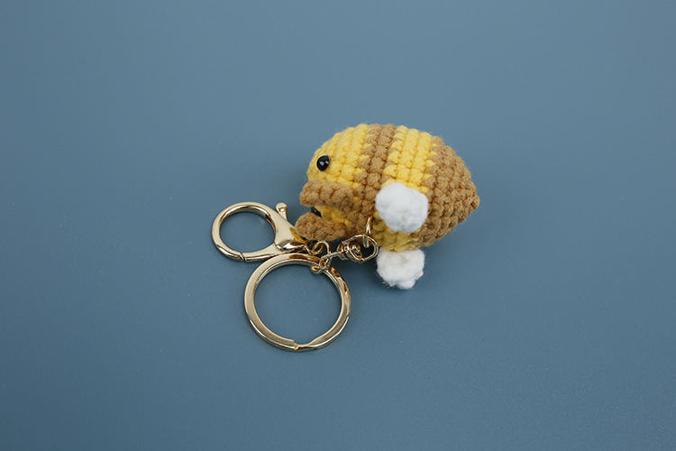 Daily Occasion 1 Piece Cute Bee Yarn Knitting Bag Pendant Keychain