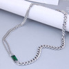 Retro short zirconium stainless steel, necklace, chain for key bag , 2022 collection, simple and elegant design