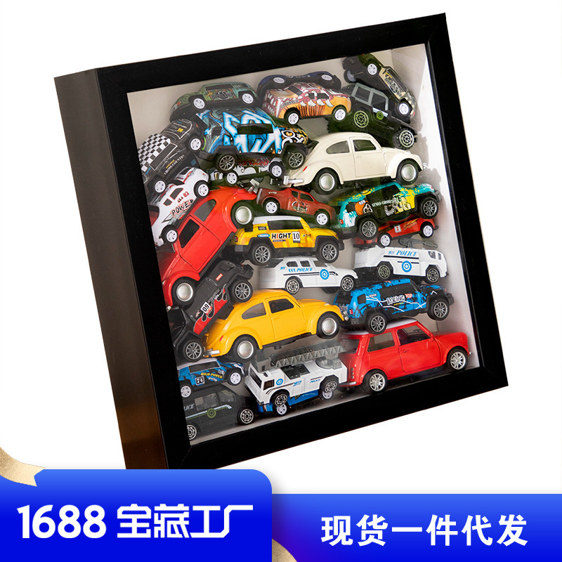 Storage photo frame car storage box cartoon model animation toy hand animation display box three and a half tons of coffee