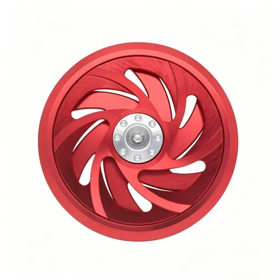 Motorcycle decorative fan cover, universal new model, personalized protective cover, beautiful and practical fan decoration (Motorcycle Safety Supplies) - red