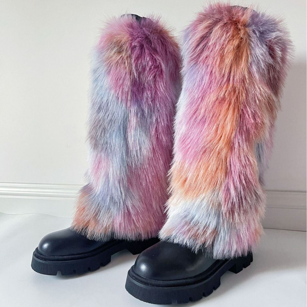 Demi-season woolen velvet long keep warm gaiters