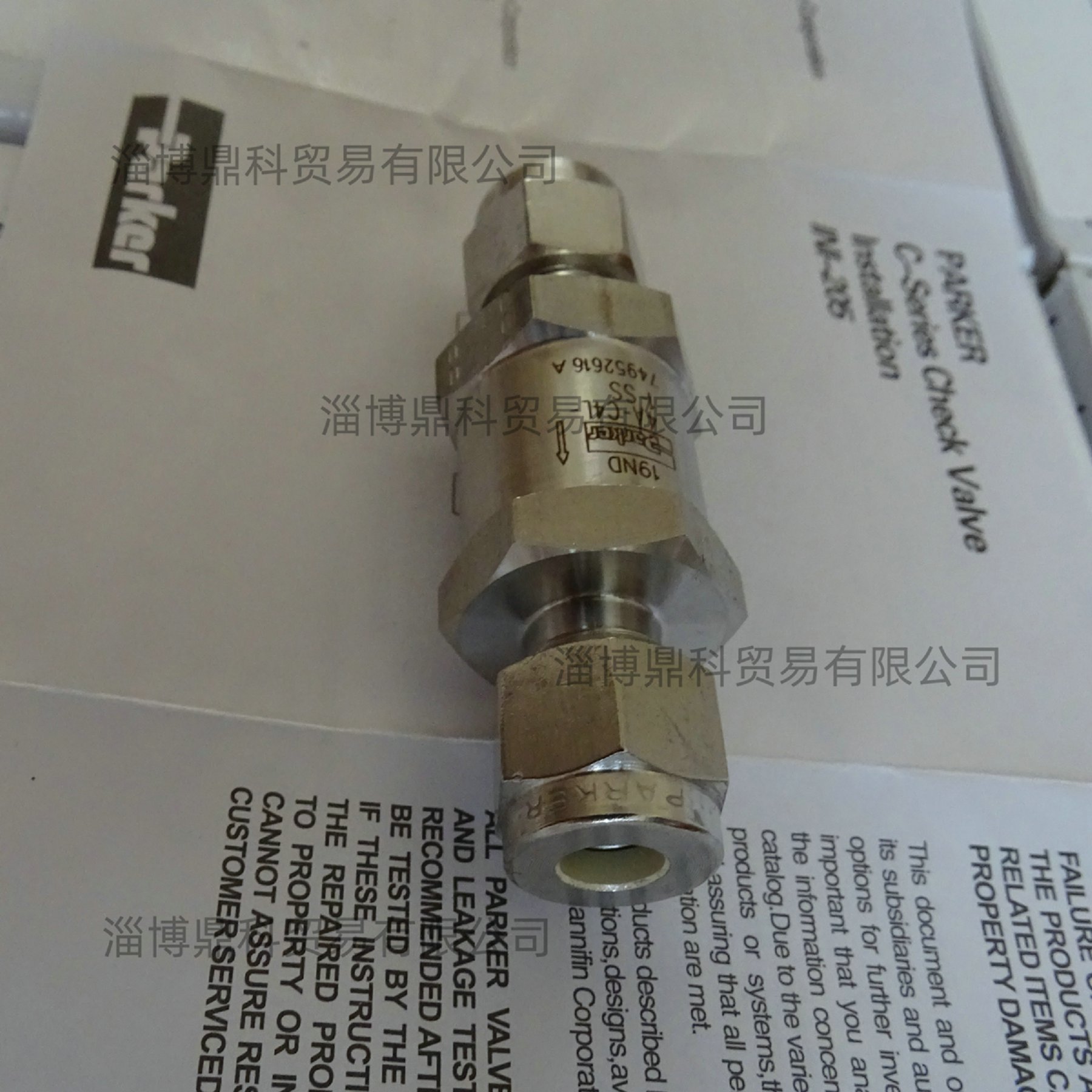 派克PARKER单向阀6A-C4L-10-SS双卡套针型阀 截止阀 针阀现货库存