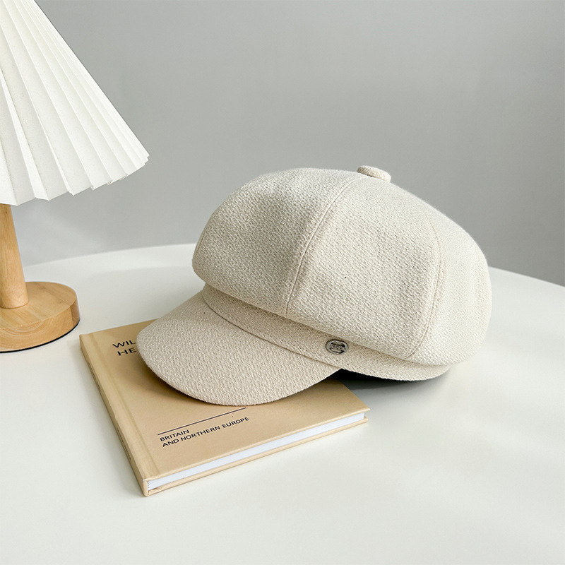 El otoño y el Invierno nueva carta octogonal sombrero de estilo Japonés artístico retro versátil pintor boina grande circunferencia la cabeza tapa enarbolada