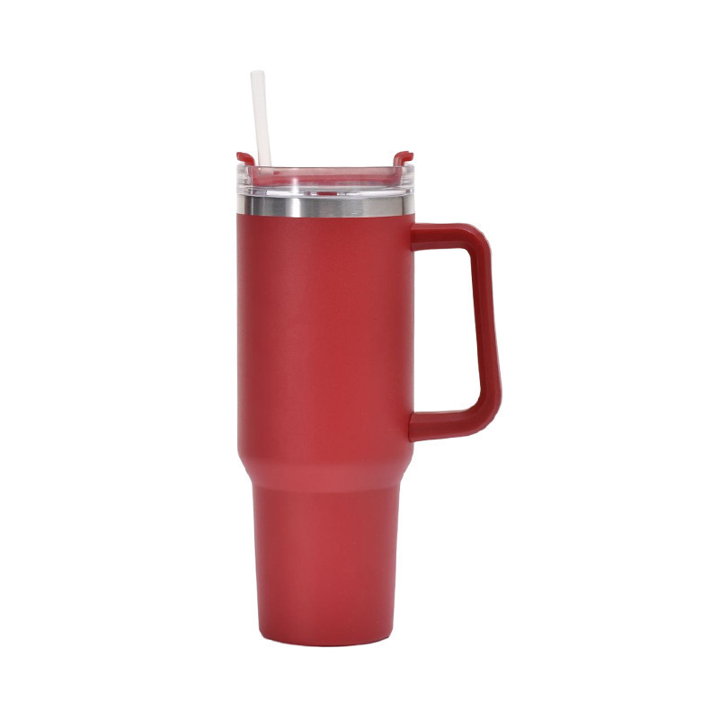 Transfronterizo en stock 40Oz Coche Taza de gran capacidad de doble capa de acero inoxidable mango Taza portátil al aire libre taza de vacío del coche