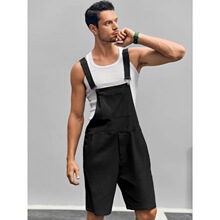 T 18515 Trendy Casual Denim Overalls ����ţ�б�����