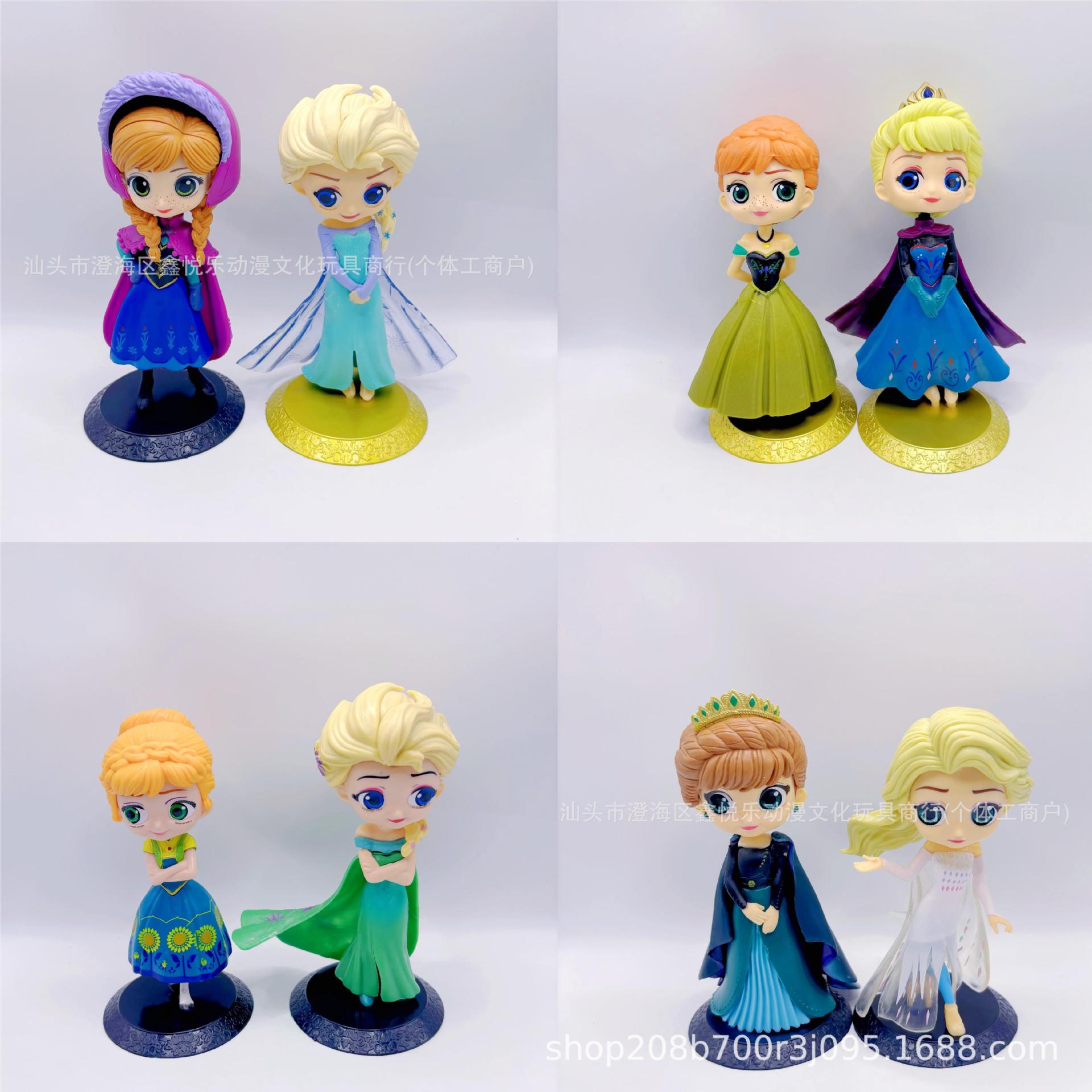 Nieve hielo Elsa Anna muñeca Elsa princesa Elsa modelo hecho a mano pastel horneado decoración regalos