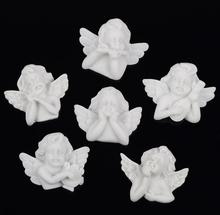 奶油膠滴膠樹脂配件可愛白色天使雕像樹脂配件裝飾物R