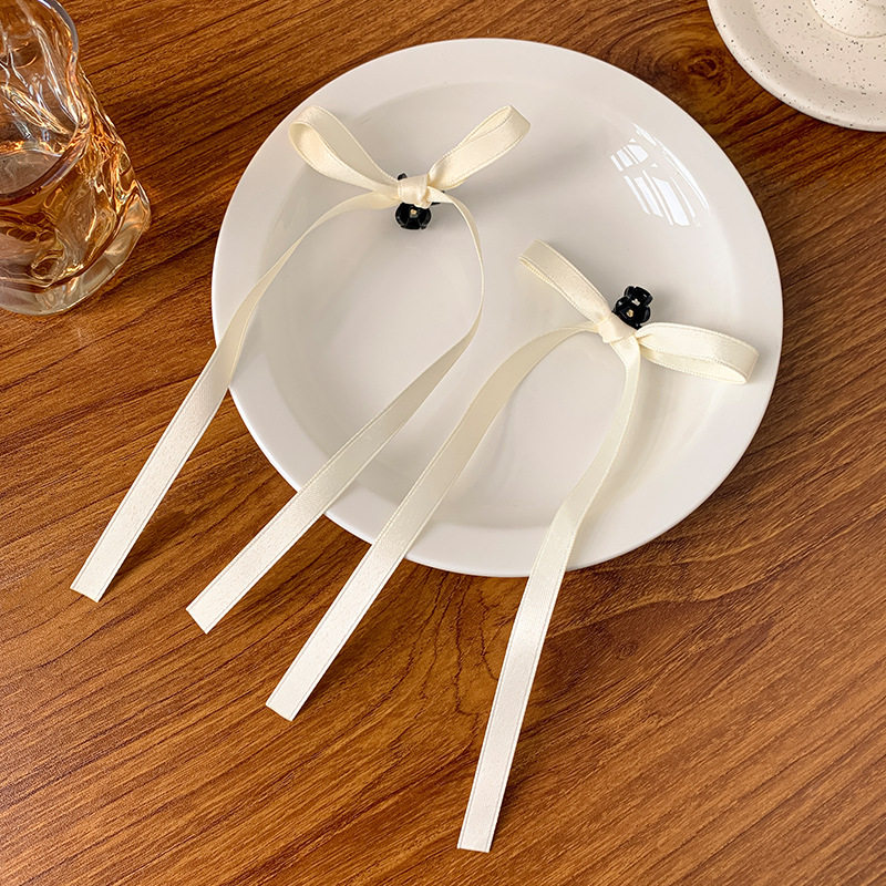 Pinza para el cabello con lazo de ballet coreano, horquilla de niña dulce, clip lateral lindo, clip de pico de pato de temperamento, tocado al por mayor