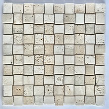 广东云浮石材工厂原石天然大理石砖意大利罗马洞石灰华马赛克瓷砖