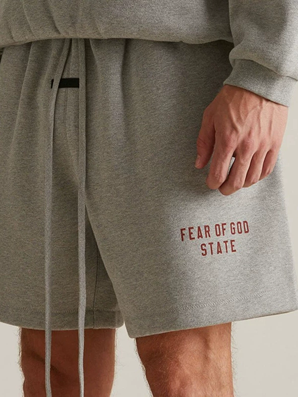 Ловля STATE's новый FOG CRAZY многопоточное Essentials повседневные свободные хлопковые мужские и женские шорты для пары