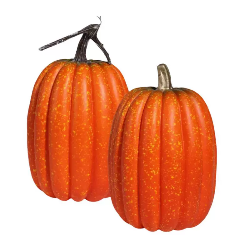 Realistic big orange autumn decorations from foam