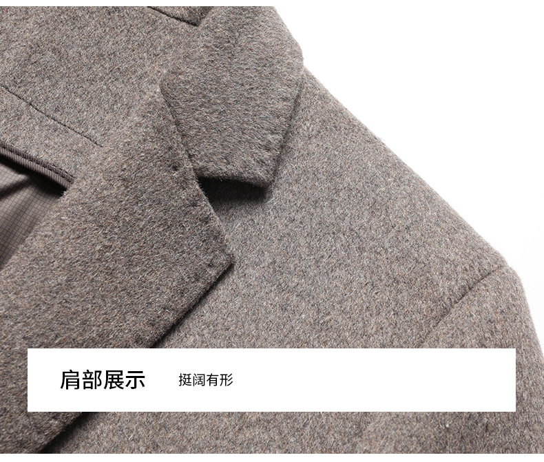 Áo vest nam len hai lớp lót lông ngỗng tháo rời, form ôm vừa, tay dài, cổ vest — Cà phê xám, Màu xanh hải quân đậm, con lạc đà, màu xám chi tiết 24