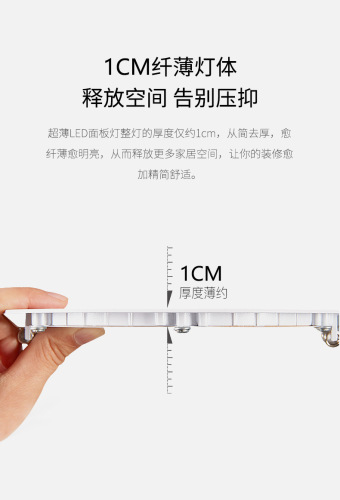 Sankesong LED panel light two-color kitchen light 18W24W downlight embedded square round ultra-thin flat panel light