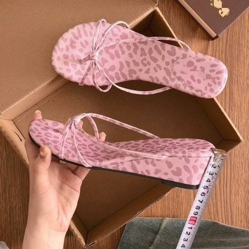 Red popularidad retrógrado tacones de pente zapatillas de flipper para mujeres verano usar 06 nuevo con falda de hadas zapatillas frías image 4
