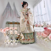 枳羽棠明制云肩成人汉服女【繁花曲】春秋马面裙套装日常古装汉服