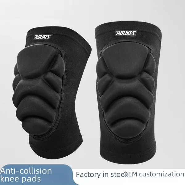 Aolikes Sports Sponge Knee Pads Anti-Collision Pads Volleyball Hip-Hop Dance Thickeneded Protective Kneeling Ski Military Training Leg Pads