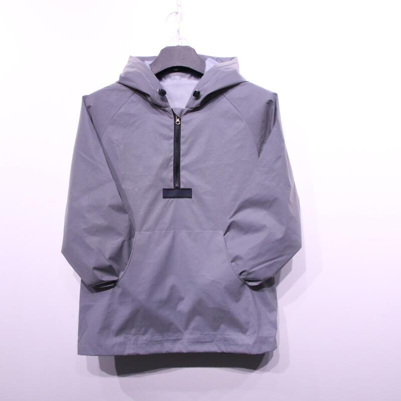 boy Autumn Winter Cross-Border Full Reflective Pullover Jacket European American Hip-Hop Street Dance Raglan Sleeve Coat Ins_voghion.com