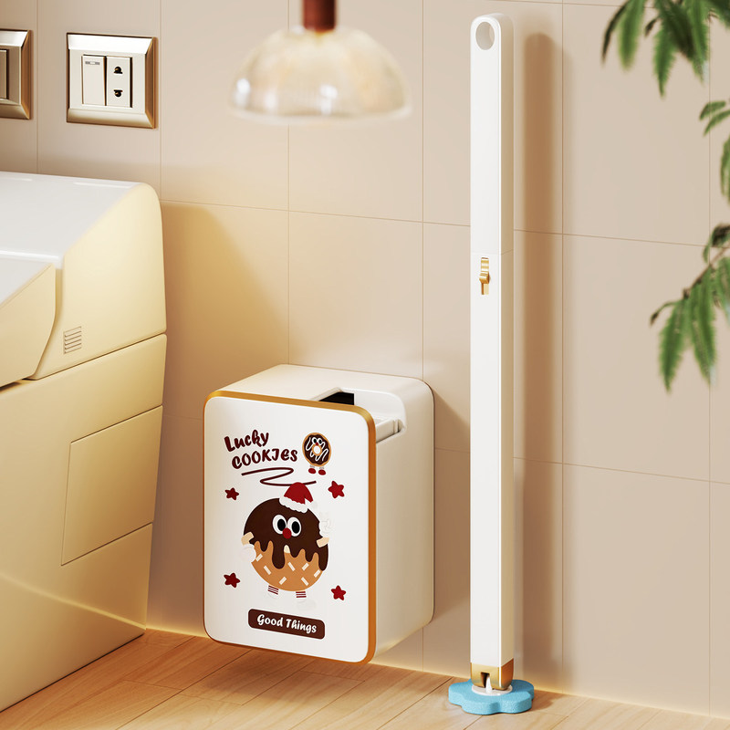 Replaceable Disposable Toilet Cleaning Brush with Long Handle, No Dead Corners, Household Bathroom Cleaning Tool