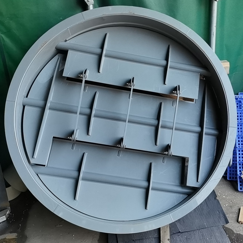 Large caliber pp Manual Electric Damper Air duct Flame retardant Plastic pipe 600 Above Specifications diameter