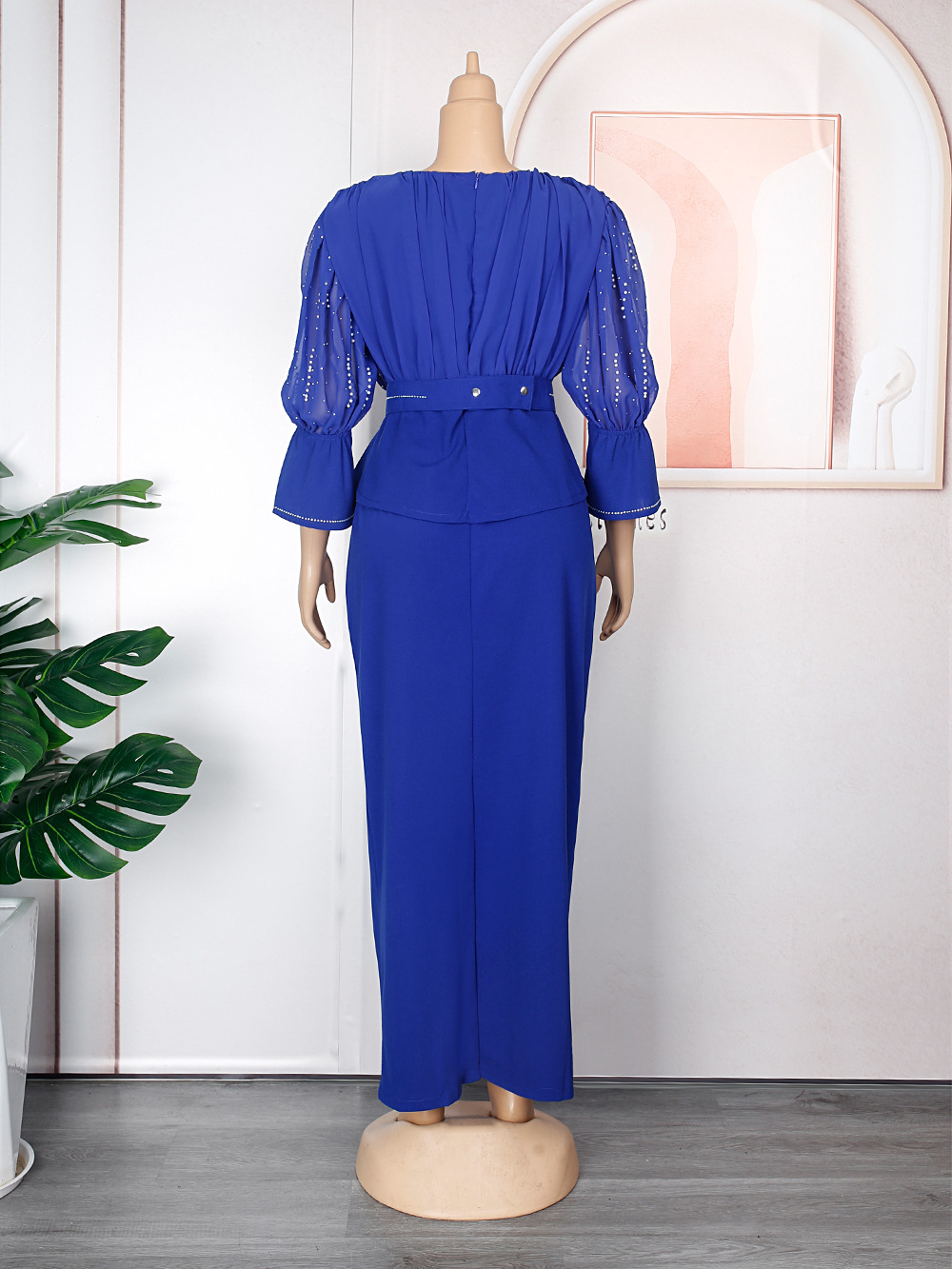 Vêtements pour femmes, robe de tempérament de déplacement, vêtements pour femmes, grande taille, haut + jupe, ensemble deux pièces_voghion.com