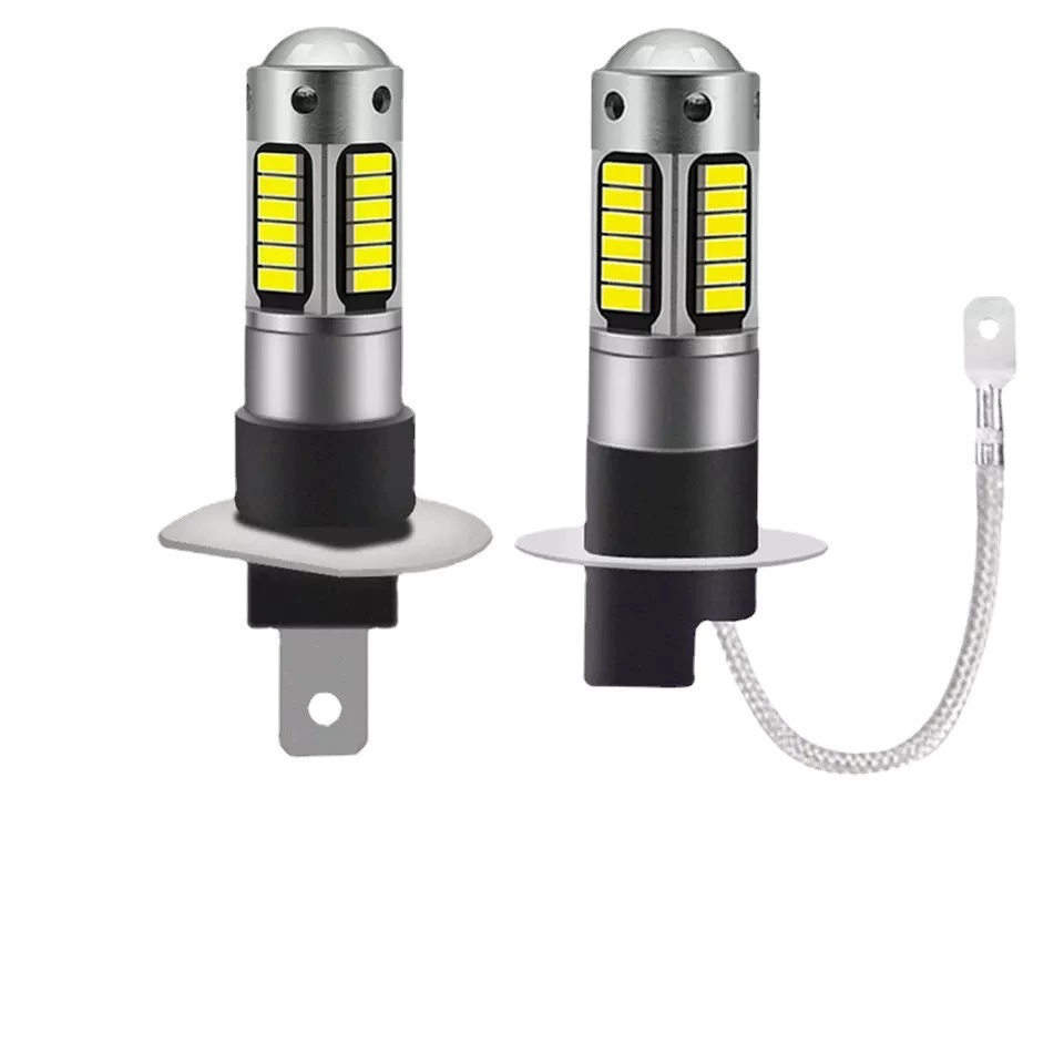 Автомобильная светодиодная передняя противотуманная лампа H1 H3 4014 30 SMD, задняя противотуманная лампа 880 881, против тумана, pw24w