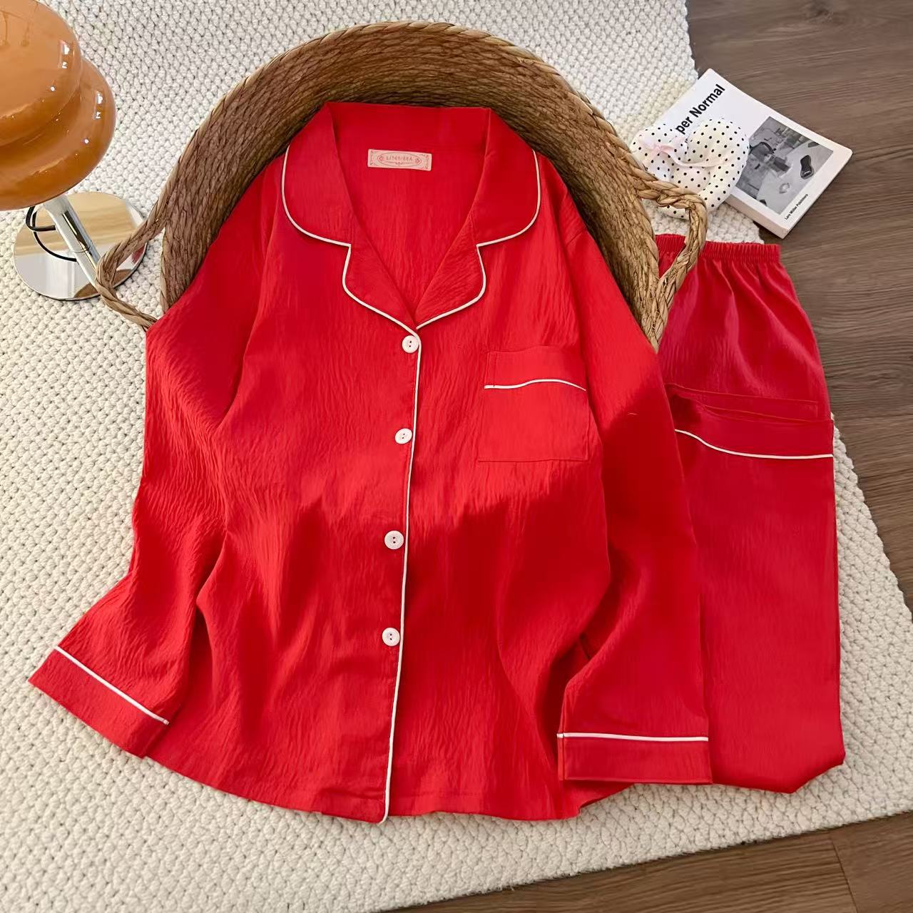 Cartoon al por mayor transfronterizo nubes de algodón pantalones de manga larga pijamas cardigans dulces de alto valor de ropa de hogar conjunto de ropa exterior