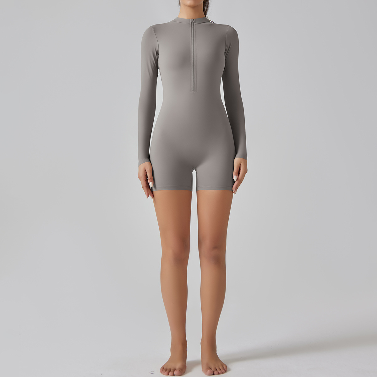 206g Weight Long Sleeve Sleeve Length Nylon, Cotton Blend Fabric Type Regular Top Length Rompers Pants Type Fitness, Running, Sports Occasion Round Neck Neckline Solid Color Pattern Simple Style, Sport Style Style Simple Style Sport Style Solid Color Nylon Cotton Blend Round Neck Tracksuit Rompers 17