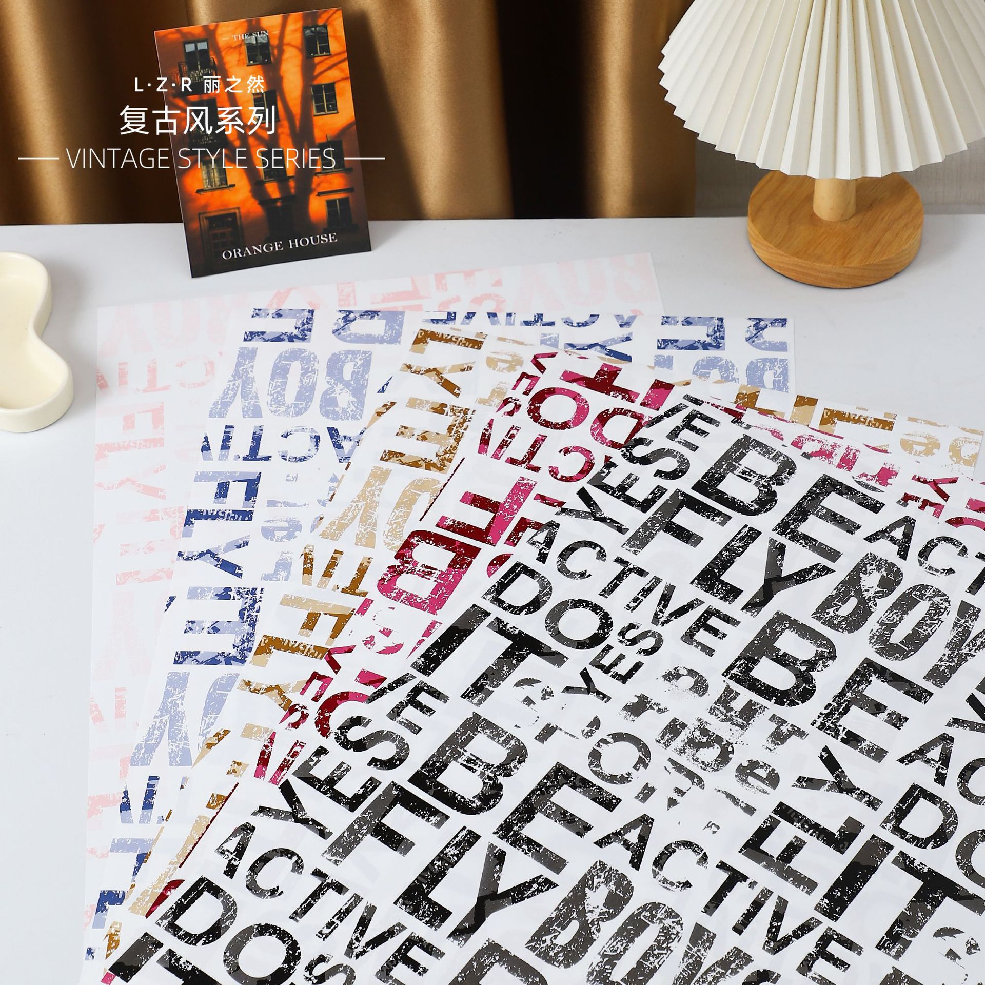 Papel de regalo de Navidad Eve Apple papel de embalaje impermeable Ouya Papel de regalo de flores de inglés vintage