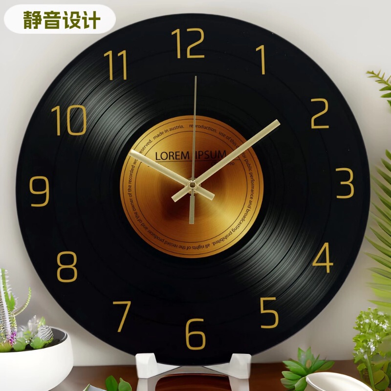 Vintage-Style American Retro Home Wall Clock 30cm Silent Glass Living Room Clock Vinyl Record Decorative Clock Vintage-Style American Retro Home Wall Clock 30cm Silent Glass Living Room Clock Vinyl Record Decorative Clock
