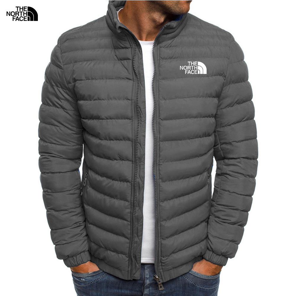 Chaqueta acolchada de algodón con cuello alto para hombre de invierno transfronterizo, cárdigan con cremallera, chaqueta acolchada de plumas, chaqueta acolchada de algodón de gran tamaño casual, chaqueta acolchada cálida