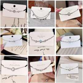 四季情韵跨境手饰女海蓝宝时尚小众精致超闪手链高级轻奢感手链