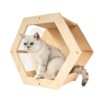 Wooden cat climbing rack cat ladder cat house apartment cat furniture wall -mounted cat nest climbing wall steps cat toy