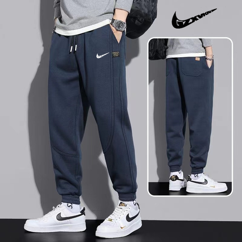 Men's Pants 2025 Autumn New Trendy Brand Patchwork Sweatpants Youth Student Jogger Pants Loose Casual Sports Pants Men