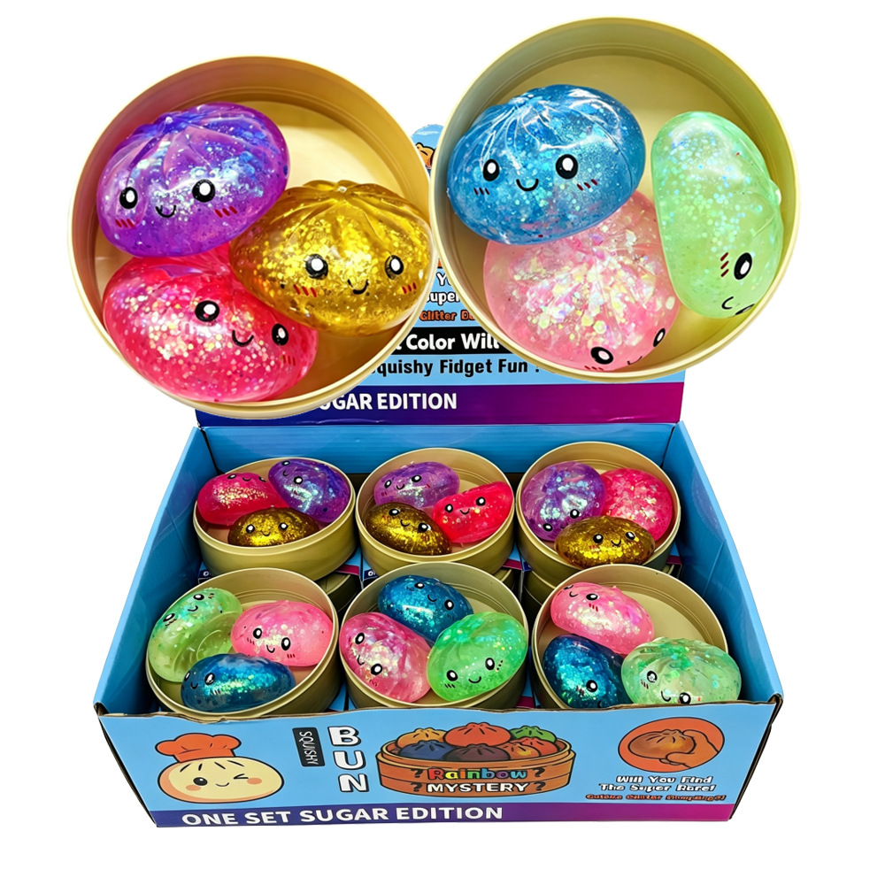 Mini 5.5cm maltose slow-rebound cute little bun and steamed bun blind box squishy toy with steamer