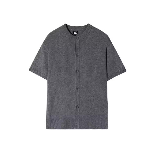 Summer thin T-shirt for men, short-sleeved, high-end, loose and lazy style, open knitted top, Hong Kong style, Insta casual T-shirt