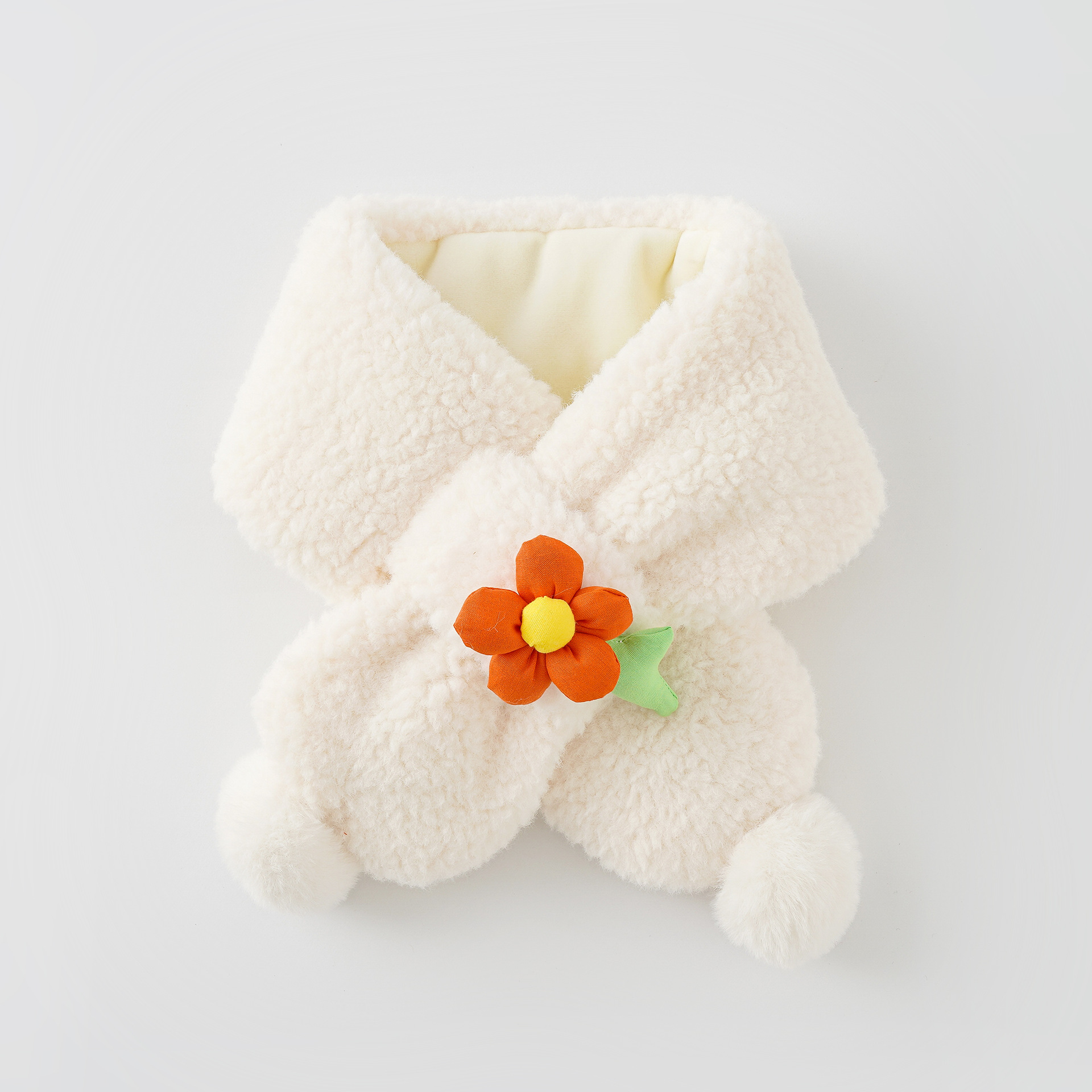 Nueva bufanda de alta y baja costura de lana pequeña flor todo-fósforo de moda agradable a la piel cómodo otoño e invierno cálido bufanda