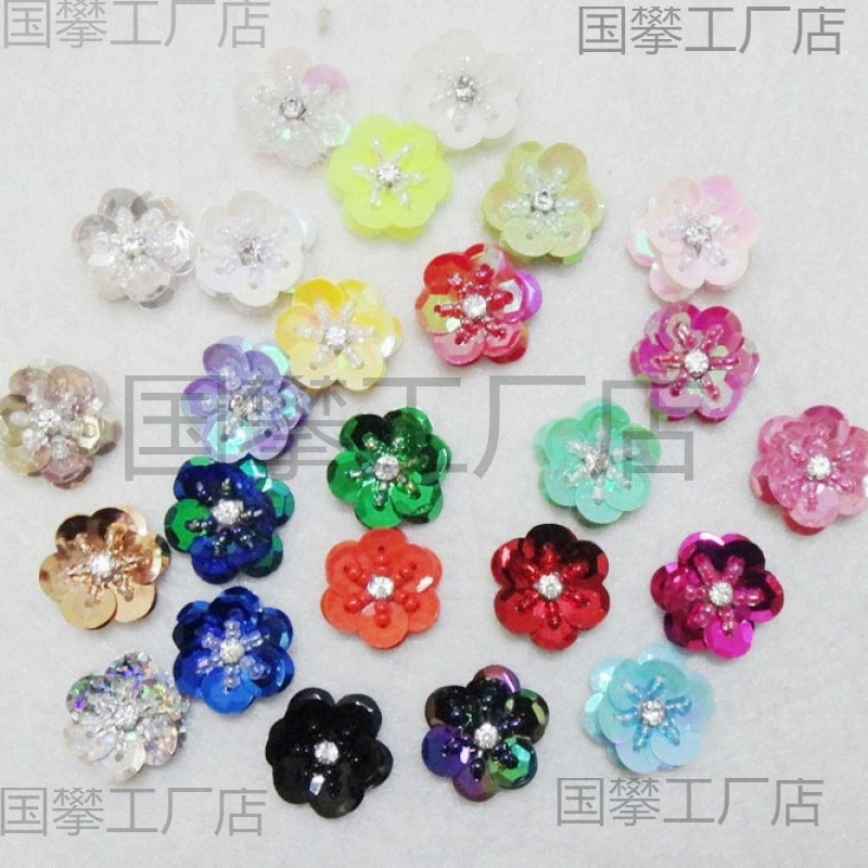 Сшитые вручную блестки цветочные узоры патч diy одежда обувь шапки сумки для украшения волос аксессуары на складе