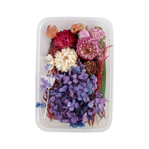 Mixed immortalized flowers, dried flowers, diy material package, real flowers, naturally dried candles, fan photo frames, decorative dried flower boxes