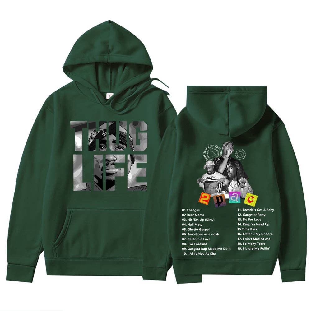 2pac Greatest Hits Song Hip Hop Pop Music Hoodie Sweatshirt
