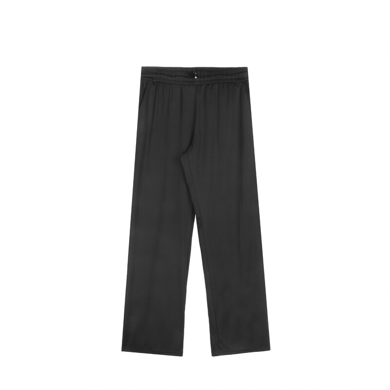 Gtal American-Style Ice Silk Straight-Leg Pants for Summer, Versatile for Commuting, Thin and Breathable, Solid Color, Cool Casual Pants