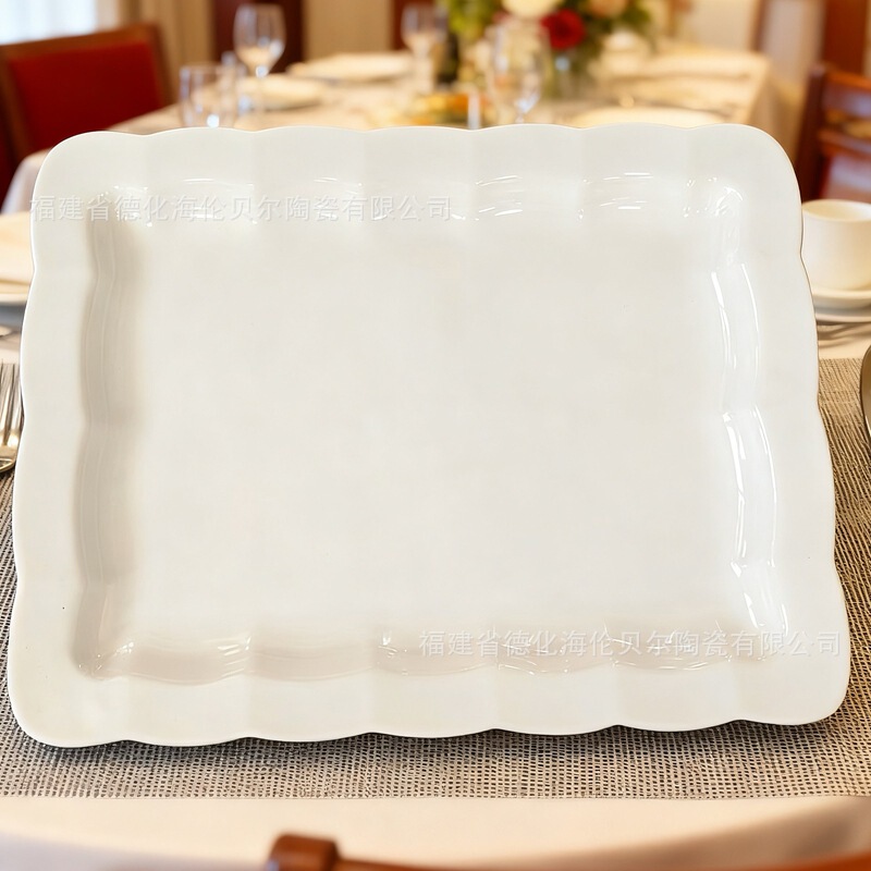 Export Thanksgiving Ceramic Cake Pastry Plate Restaurant Ceramic Pasta Plate Thanksgiving Oval Ceramic Turkey Plate