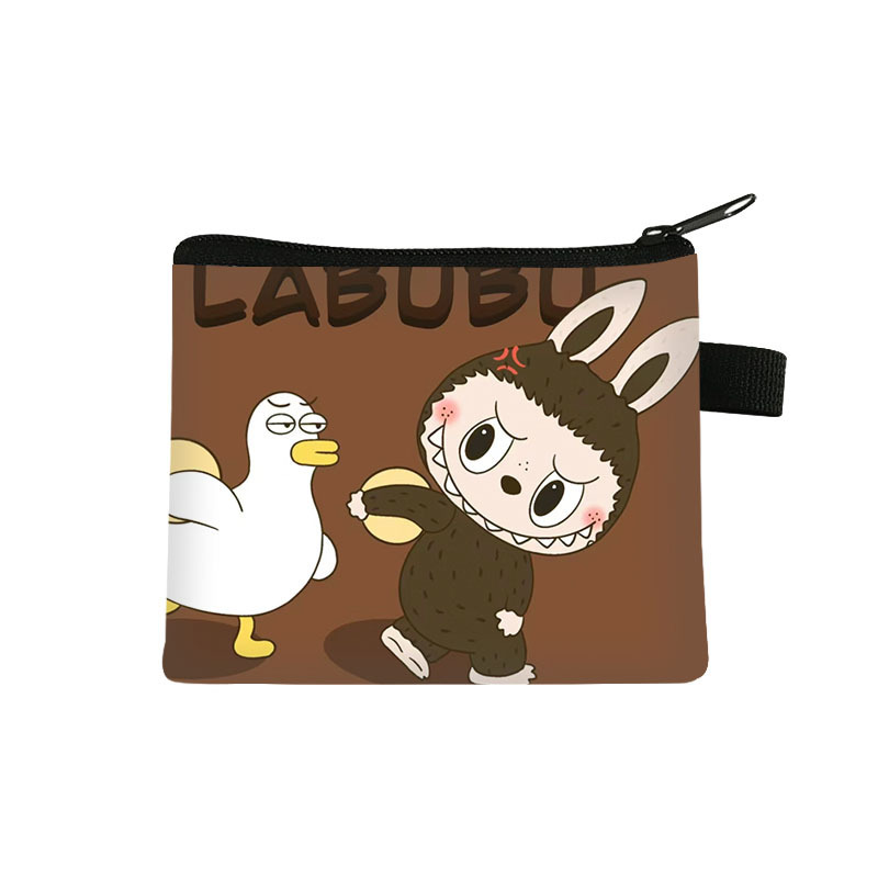 クロスボーダー新しいlabubuラブブ子供用小銭入れ学生漫画バッグトレンディなミニ収納袋卸売|undefined