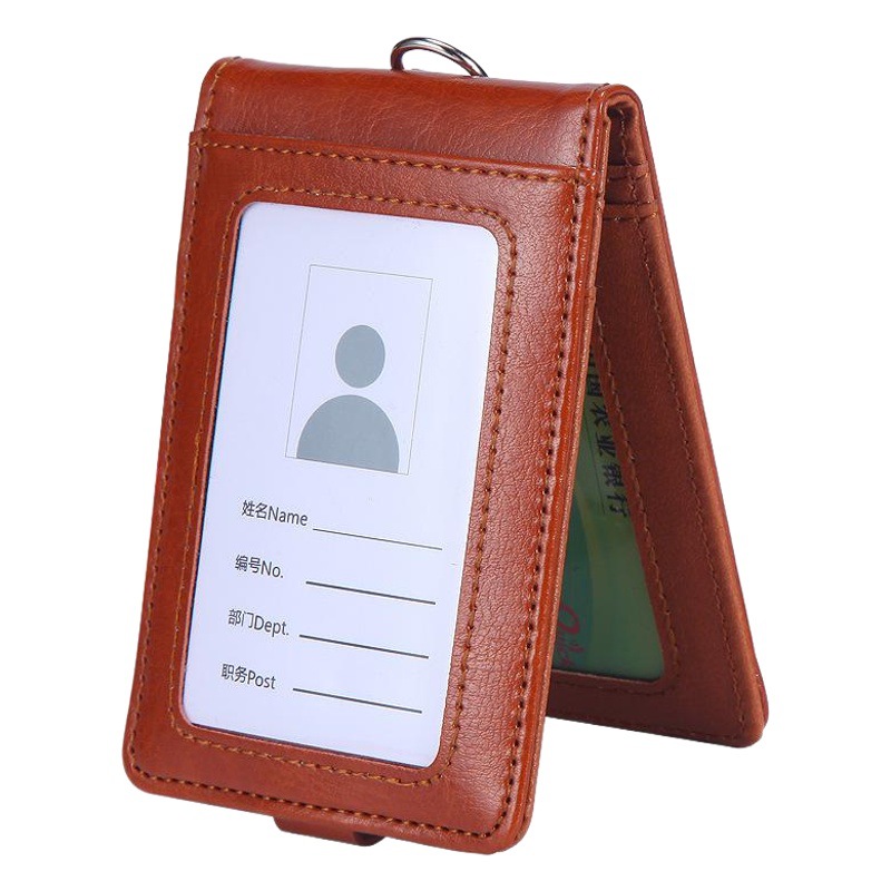 Juego de tarjetas Juego de identificación multifunción Permiso de trabajo Tarjeta de identificación de cuero Carpeta de identificación Tarjeta bancaria Juego de tarjeta de autobús