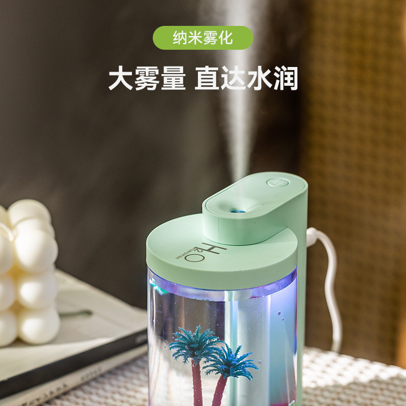Exclusive transfronterizo para humidificador de micro paisaje, máquina de aromaterapia de niebla para el hogar, mini humidificador usb, personalización de regalos