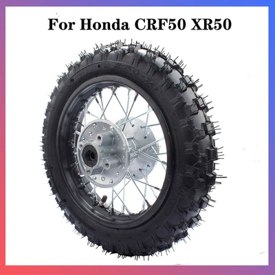 2.50-10 inch rear disc brake hub tires for Honda CRF50 XR50 Apollo pit off-road motorcycle (Yolsuzluq şinləri)