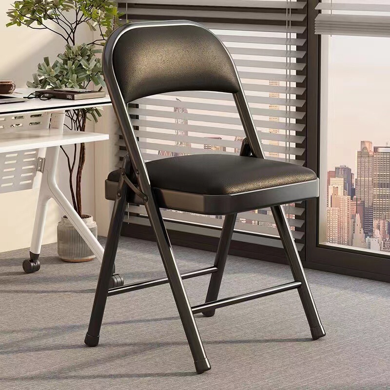 Household Folding Chair Simple Portable Computer Chair Training Chair Conference Chair Dining Chair Dormitory Office Chair Installation-Free Folding